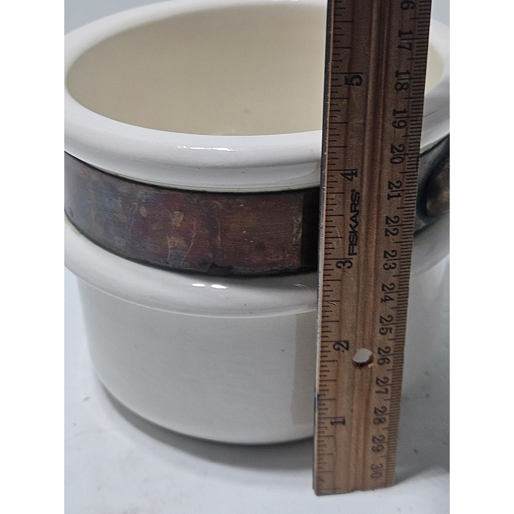 Waldow Brooklyn NY Ceramic Copper Brass Double Boiler Ceramic Pot Only - Picture 12 of 12
